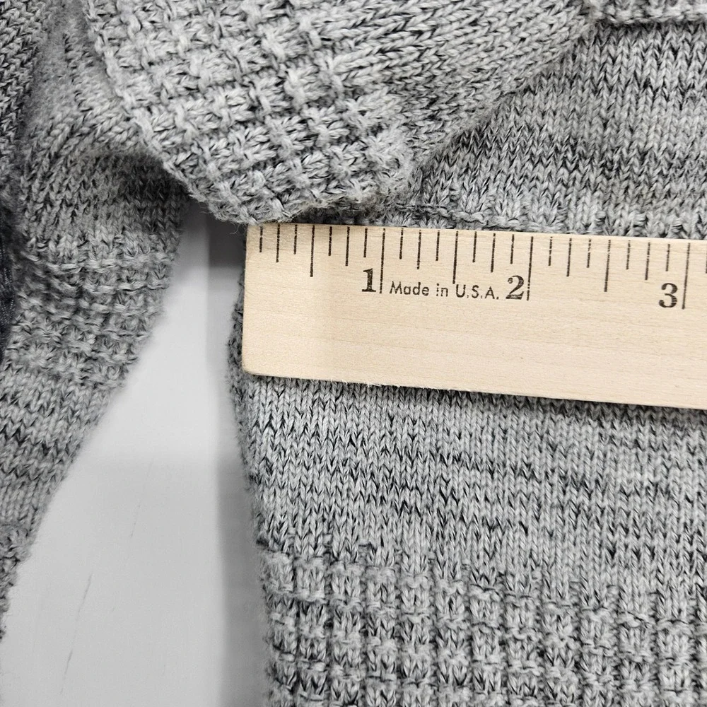 Carbon 2 Cobalt‎ Sweater Mens XL Gray Elbow Patch Textured V Neck Casual